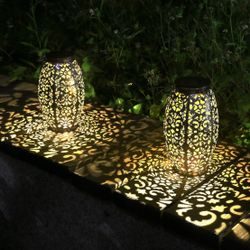Kaixoxin Solar Lantern Lights for Hanging or Table Outdoor Solar Light for Patio Courtyard Garden