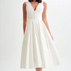 White Midi Dress
