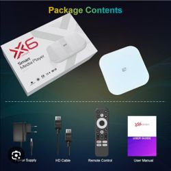 X6 Smart Media Player 8K, Android 14, 4GB RAM, 64 GB Capacity