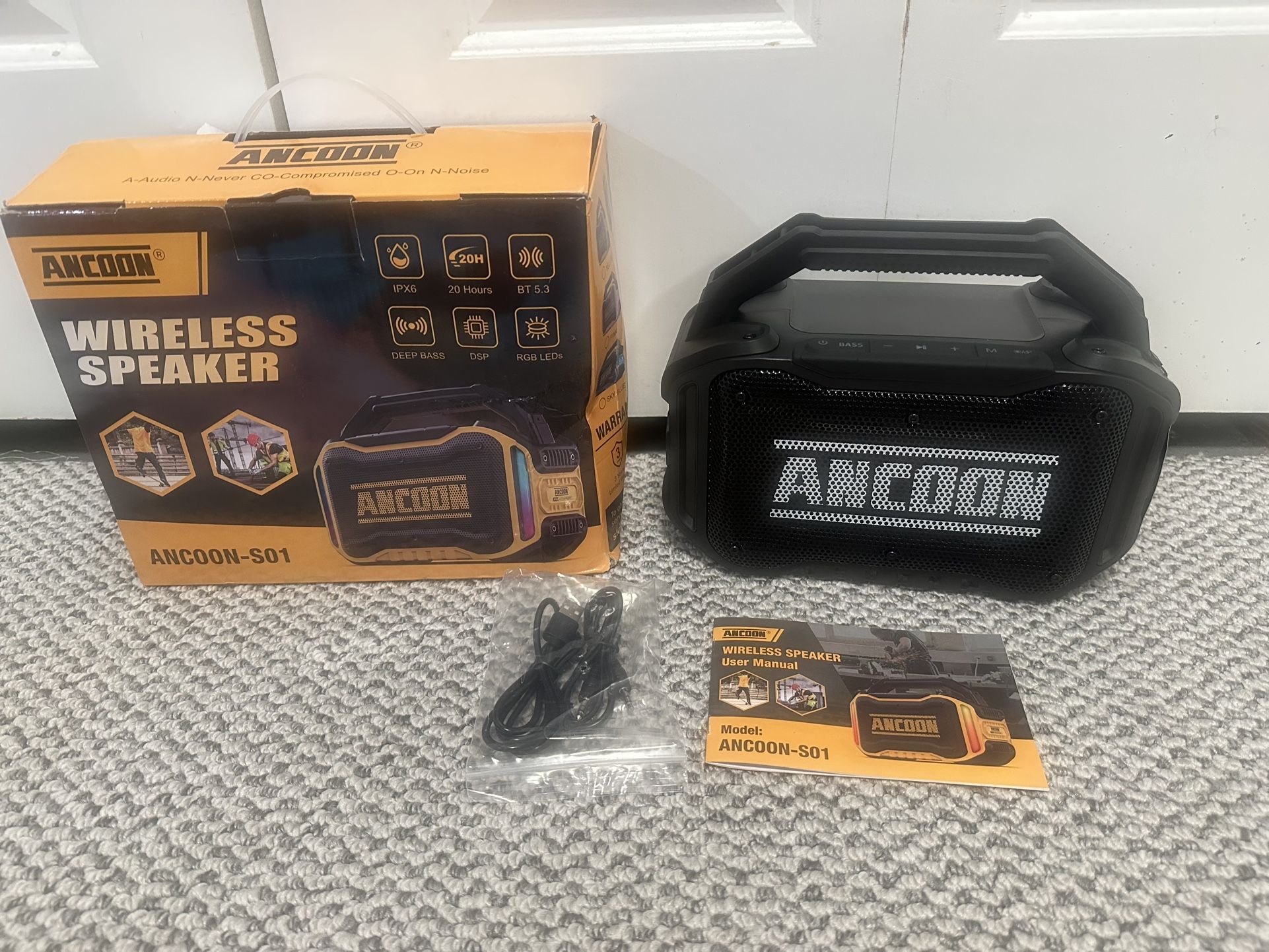 ANCOON Speaker Bluetooth Wireless 80W(Peak) Loud Speaker with Bass