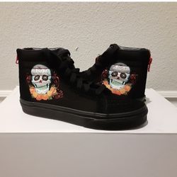 Vans Dia De Los Muertos Kids Size 1 Youth