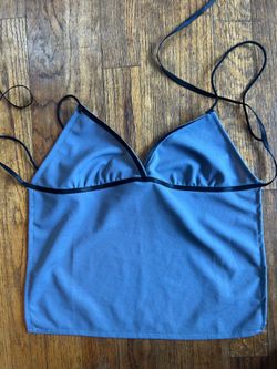 Backless tank top with black trim size small