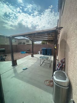 Outdoor Metal Pergola with Canopy