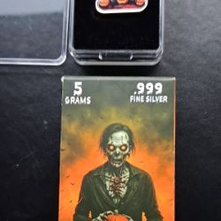 5 Grams .999 Silver ZOMBIE.     ( RARE )