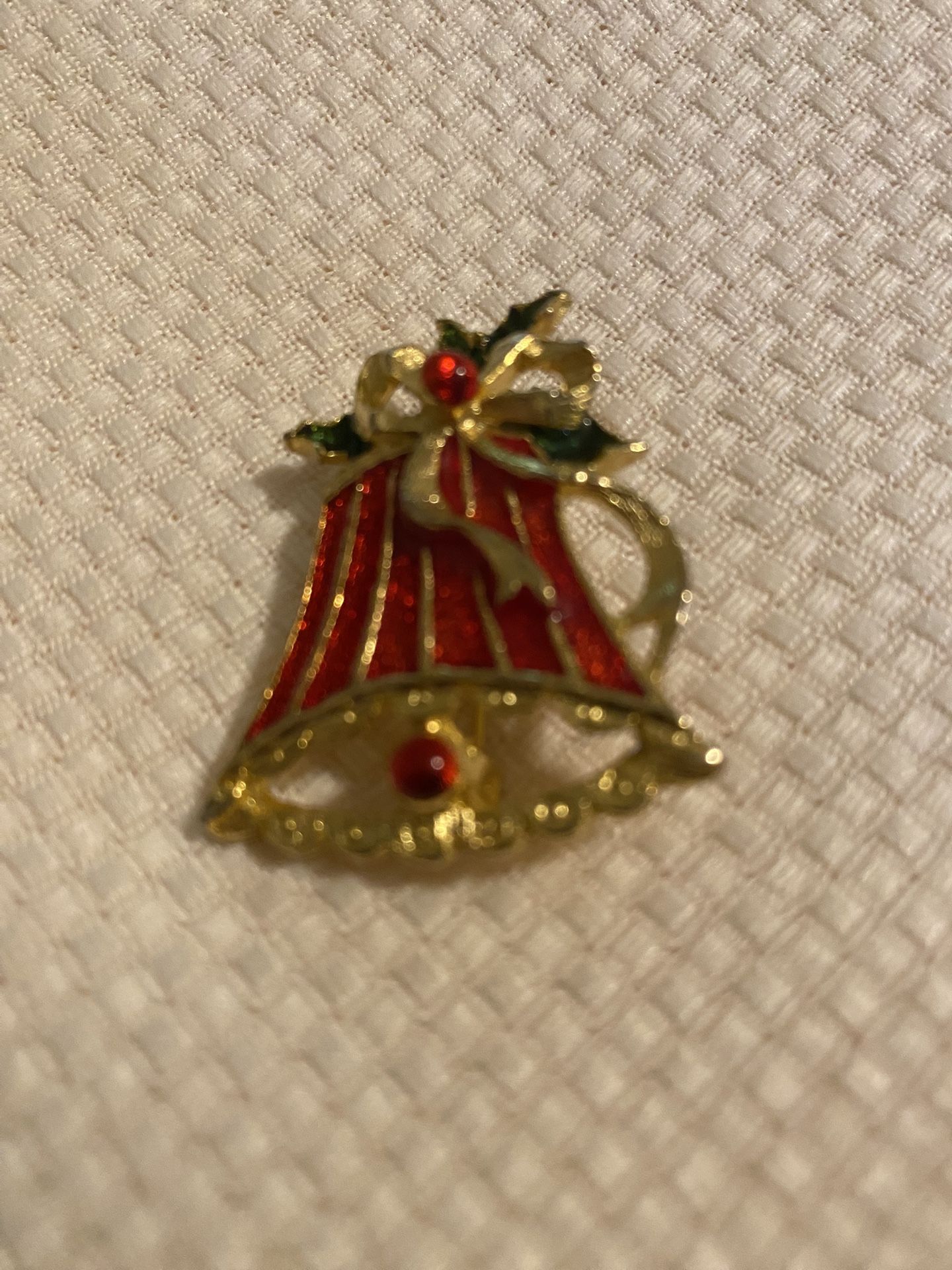 Vintage Christmas Bell Pin