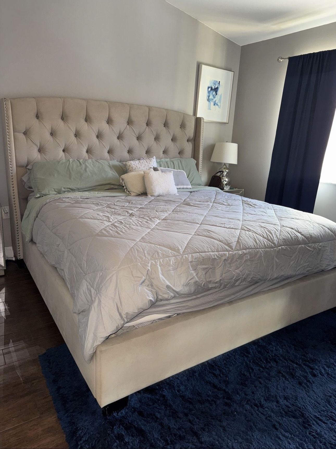 Upholstered king Bed Frame
