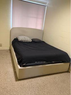 Queen size bed frame and mattress