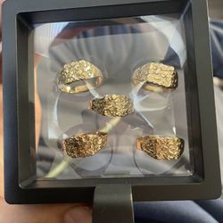 10k Nugget Rings Lot (13 Grams Whole Lot)