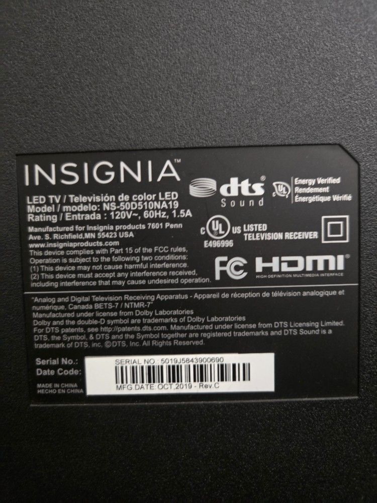 50" LED TV
