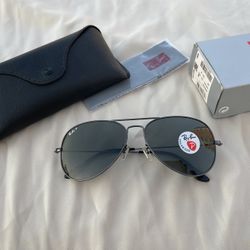 Polarized Lenses Aviator 3025 Sunglasses Black 