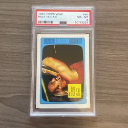 1985 Tops WWF WWE #60 Hulk Hogan RC Rookie PSA 8 Wrestling Card