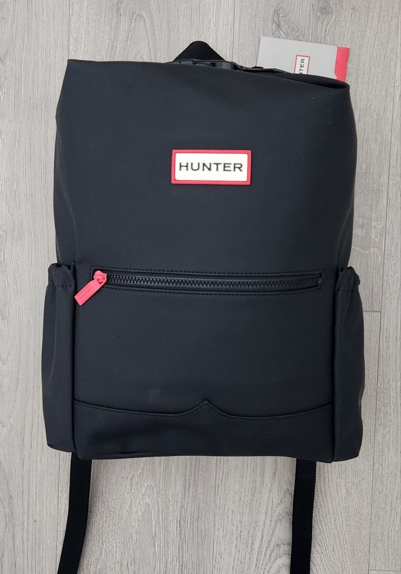 🔥 HUNTER Top Clip Rubberized Weather Resistant Travel Weekender Backpack NWT