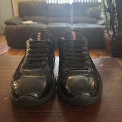 Prada America Cups - Black Patent Leather - Size 13