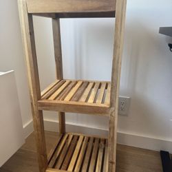 3-Tier Solid Wood Shelf / Storage Rack – Excellent Condition