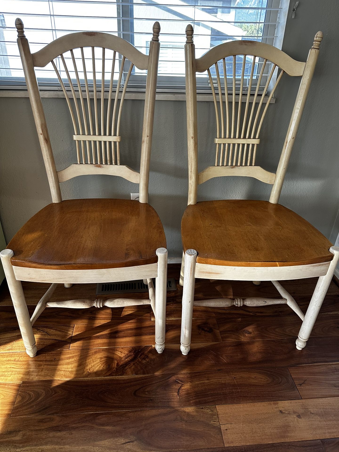 Pair Of Sheaf Back Dining Chairs