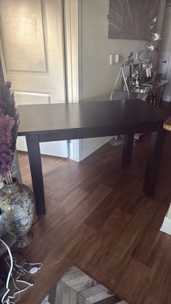 Black wooden table
