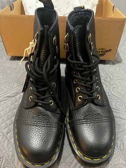 Dr. Martens Black Leather Lace-Up Boots