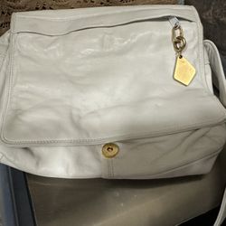 White Leather Shoulder Bag