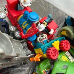 There’s tires there’s goofy collectible cars from McDonald’s. There’s a lot of different little cars for children.