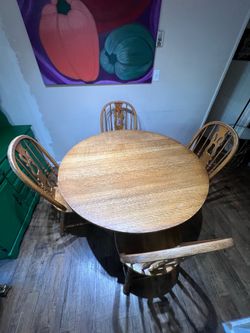 Wood Dining Table with 4 chairs