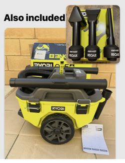 RYOBI ONE+ 18V Cordless 6 Gal. Wet Dry Vacuum Kit with (3) UniversalFit Wet/Dry Vacuum Accessories
