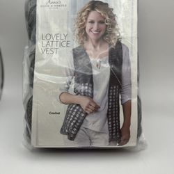 2042-MMT Annie’s Hook And Needle Club - Lovely Lattice Vest Crochet