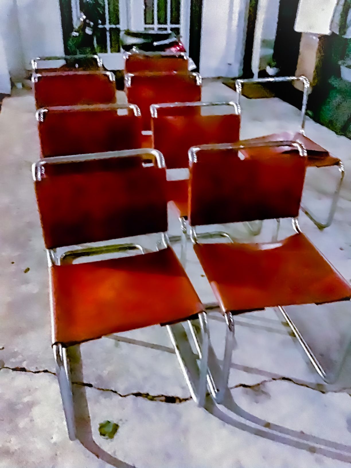Vintage S33 Mart Stam Leather Side Chairs