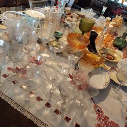 Assorted Tea Sets And Glasses
