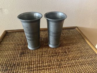 1930s Eichner Pewter Vase set