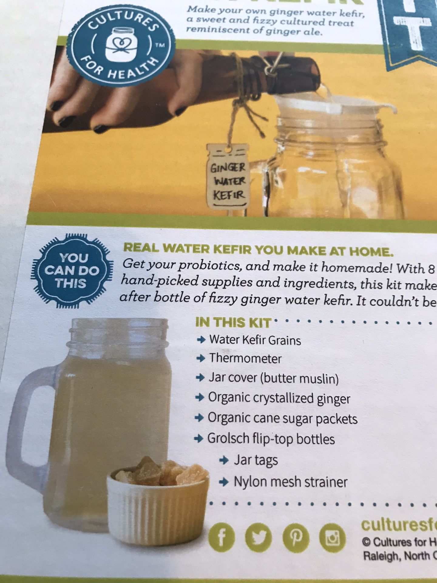 NEW in Box Ginger Water Kefir Kit
