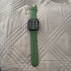 Apple Watch Series 7 GPS + Cellular, 45mm Green Aluminum Case with Clover Sport Band - Regular