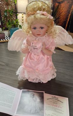 Ashton-Drake “Love’s Gentle Kiss” Porcelain Angel Doll
