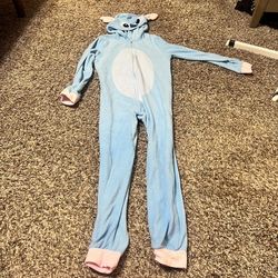 Girl’s fleece stitch onesie pajamas. Size 10/12