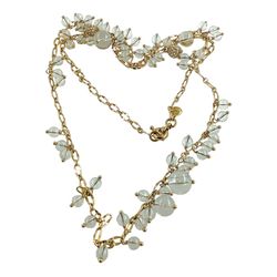 J Crew Woman Long Dangling Chain Necklace, 80s Preppy Style Trendy Versatile Fashion Jewelry 