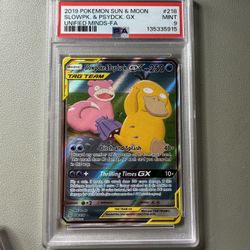 Pokemon Slowpoke and Psyduck GX PSA 9