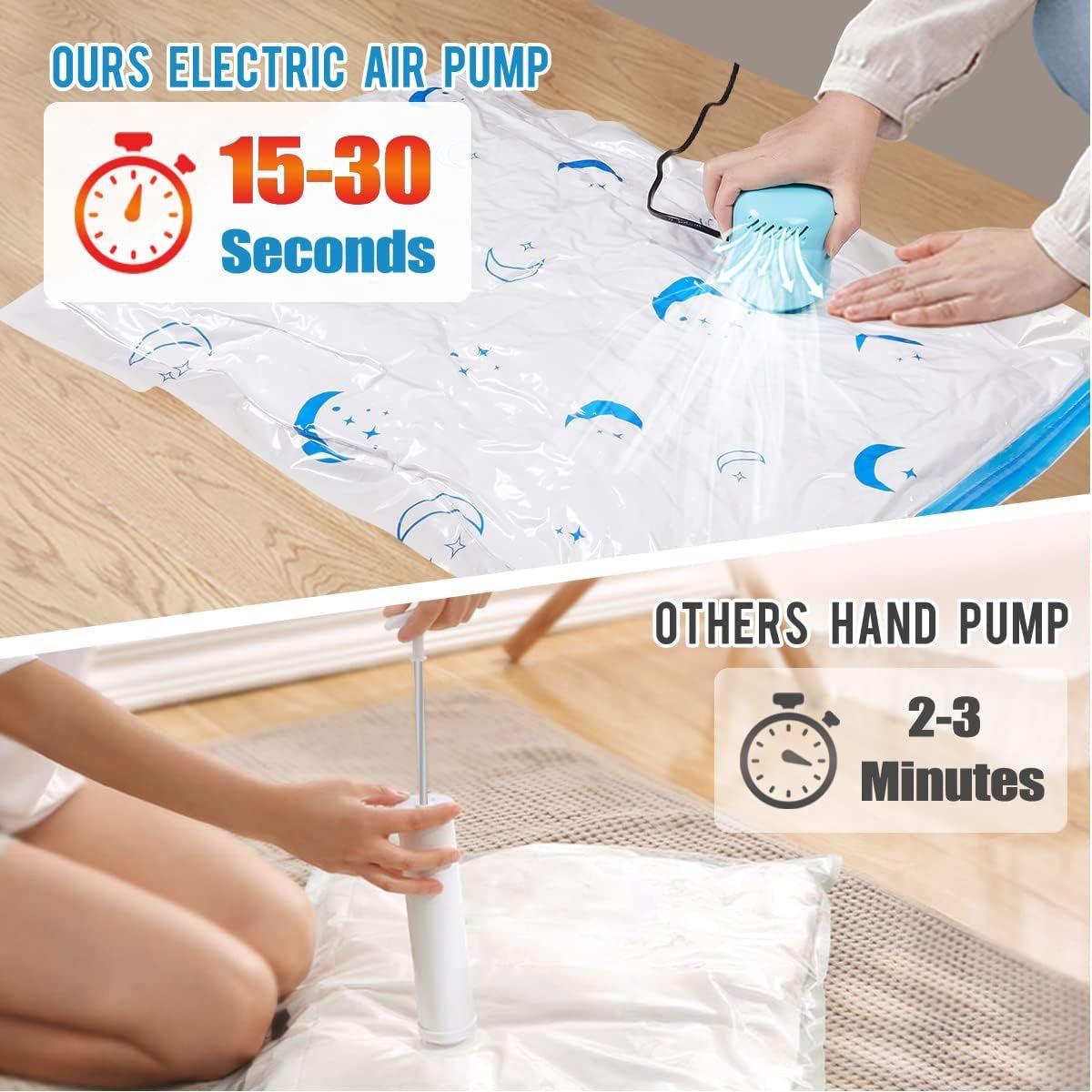 Vacuum Storage Bags with Electric Air Pump