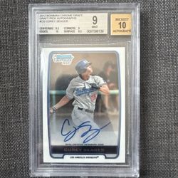 Corey Seager 1st Bowman Chrome Becketts 9