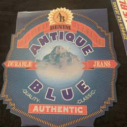 New  Antique Blue Jeans.