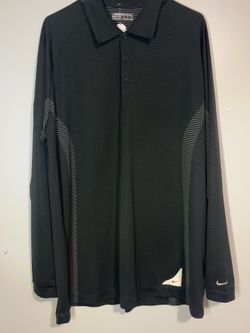 Nike Golf Tour performance Men’s Size XL dri-fit Polo Longsleeve Black VINTAGE