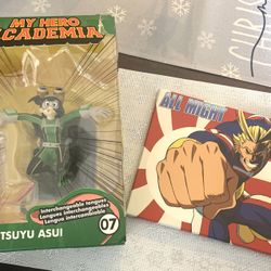 My Hero Academy Lot - Tsuyu Asui Figure + All Might Hanging