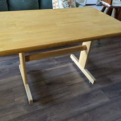 Available! Wooden Dining / Dinner / Kitchen Table with Wheels