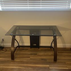 Nice Glass Top Work Desk In Great Condition