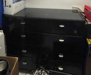 Black 6-Drawer Double Dresser