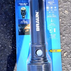 BRAUN 13,000 Lumen Rechargeable Waterproof Flashlight