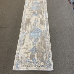 2x7 Area Rugs Carpet Rugs Runner Hallway Thick Colors Gray Blue