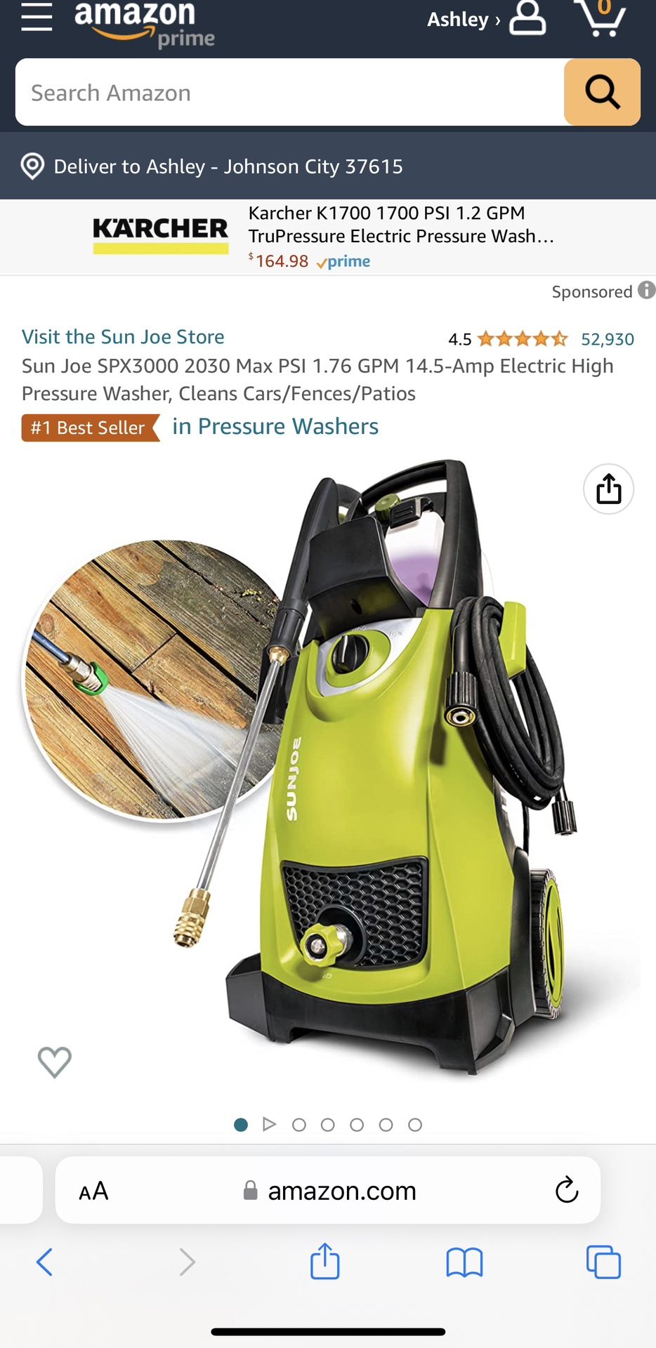 SunJoe SPX 3000 Electric Pressure Washer