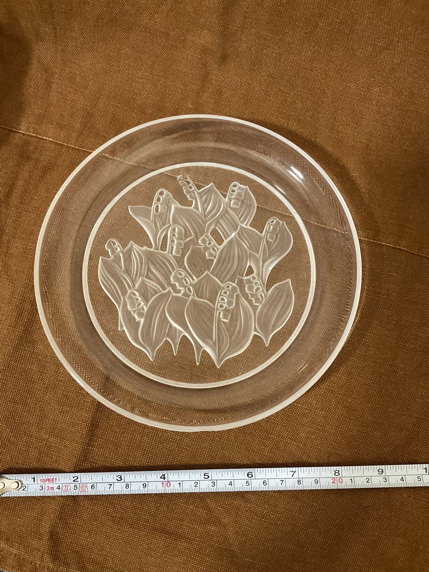Carving glass midium plates *set of 4