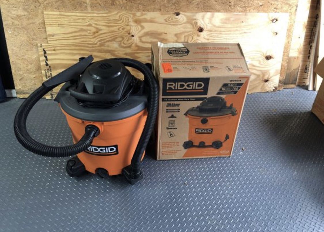 Rigid 16 gallon 5hp new wet/dry shop vac WD1641 qty 2