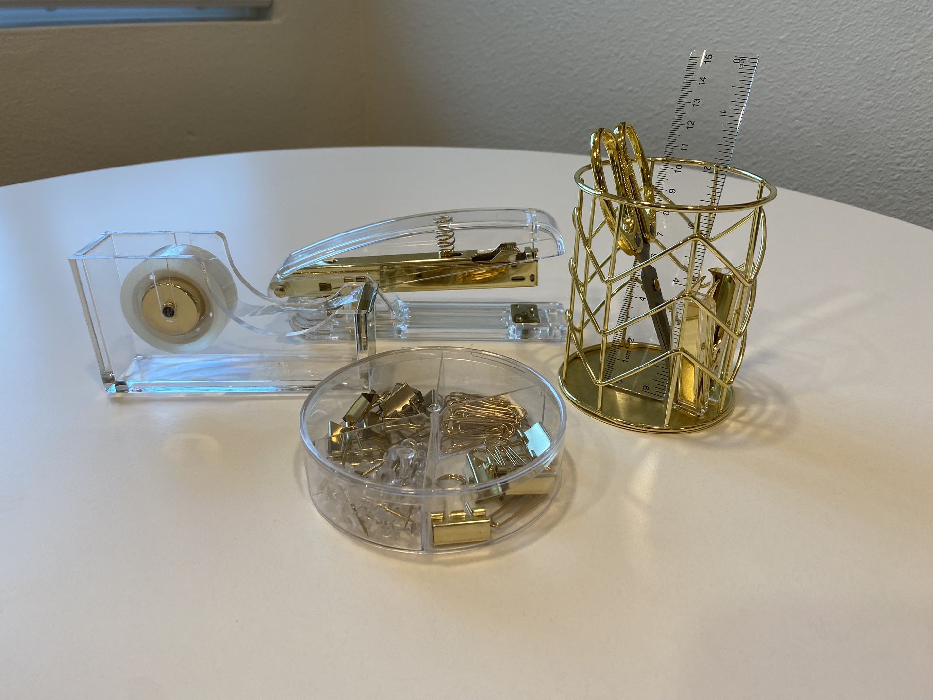 Gold Desk Supplies/Items | $15