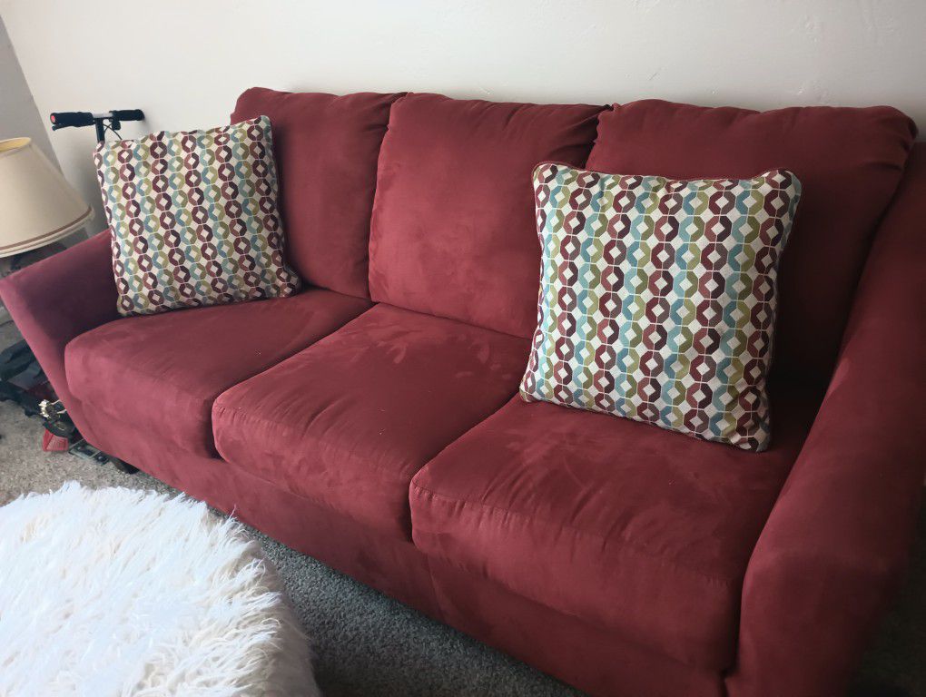 Red Sofa Bed For $1